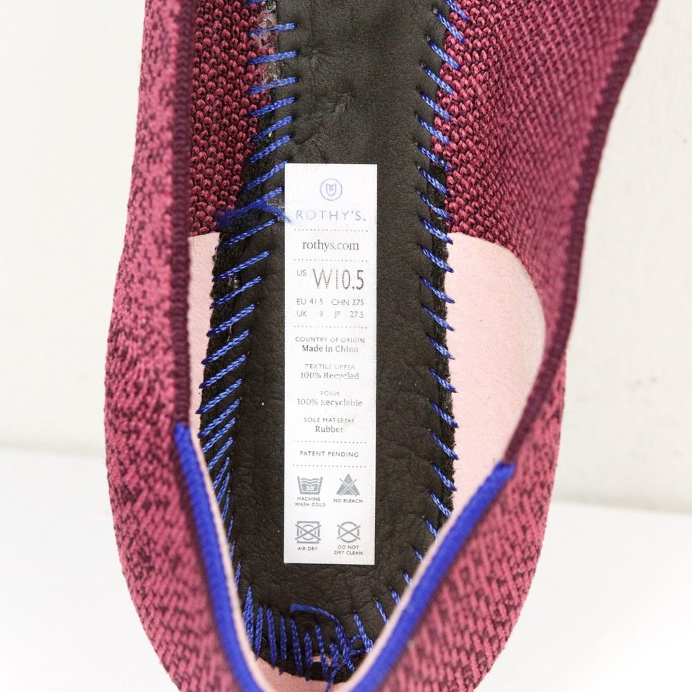 Rothys The Point Fig Python Pointed Toe Slip On F… - image 7